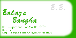 balazs bangha business card